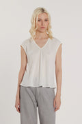 Relish Blusa LAVOLPE maniche corte aletta scollo a V con strass all over RDP2603009050 1101 milk