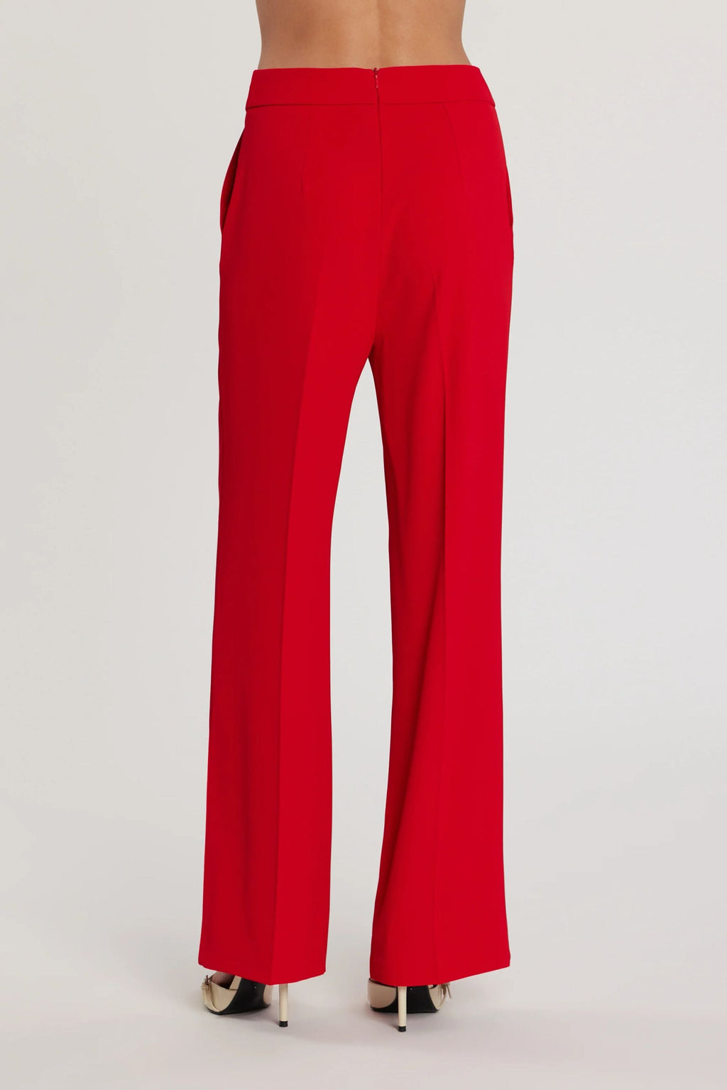Relish Pantalone LALIM Vita Alta Palazzo RDP2607006025 Rosso Donna