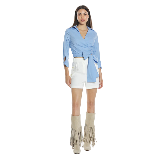 Relish Pantaloncino ROMA RDP2407006059 Latte Vita Alta