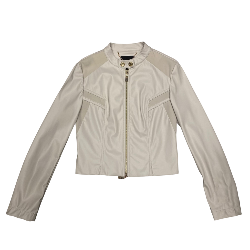 Relish giubbino effetto pelle da donna con collo coreano Ambrose RDP2405011001 betulla