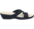 Crocs sandalo da donna con tallone rialzato Patricia II 11661 blu-stucco