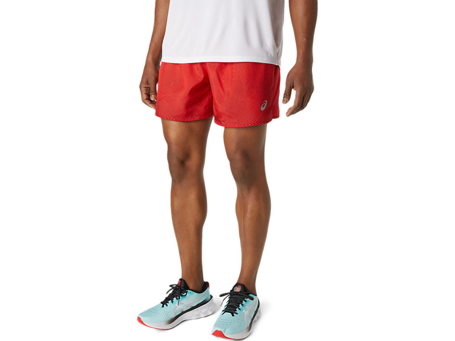Asics pantaloncino da corsa da uomo Kasane Short 2011C013 600 electric red/burgundy