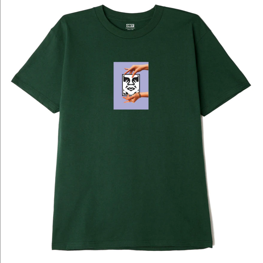 Obey maglietta manica corta da uomo Chainy 165262950 verde foresta