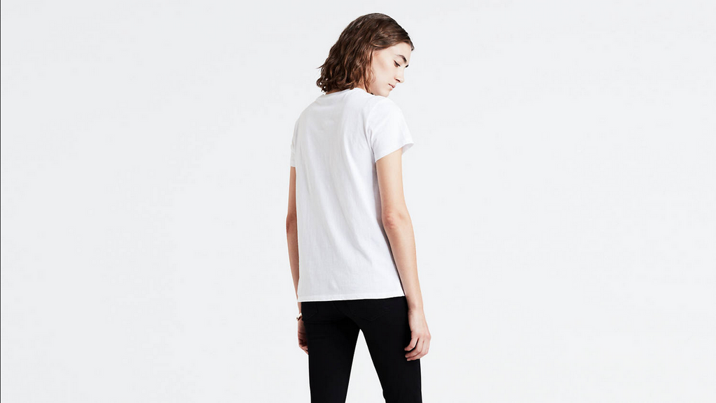 Levi's maglietta manica corta The Perfect 173690453bianco-oro