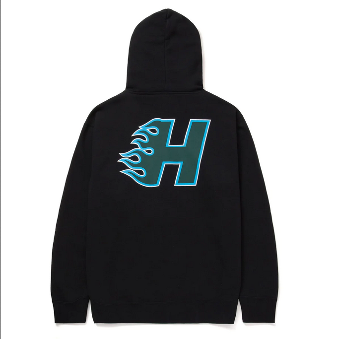 HUF Felpa con cappuccio e cerniera intera Enforcer PF00522 nero