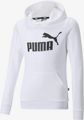 Puma Felpa da bambina con cappuccio e Logo Ess TR G 587030-02 white