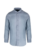 Censured camicia da uomo manica lunga in lino SM6437TLICA 23 dusty sky blue