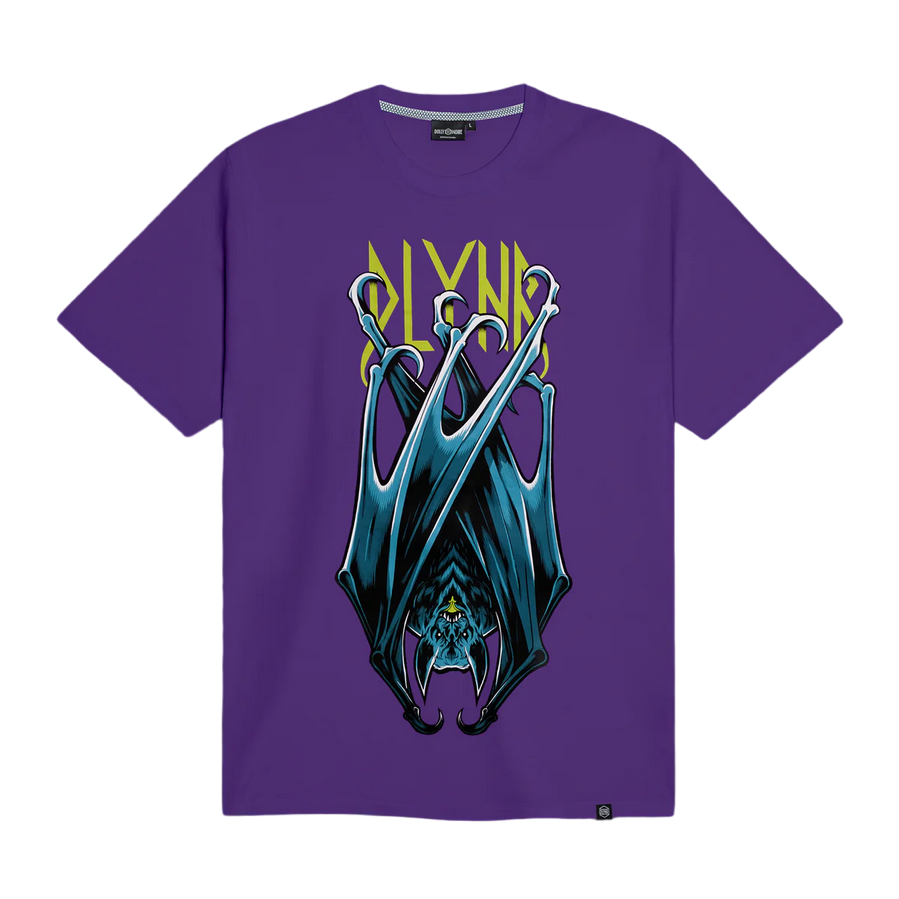 Dolly Noire T-shirt da uomo manica corta Covid Bat Tee 2ts398-ta-03 purple