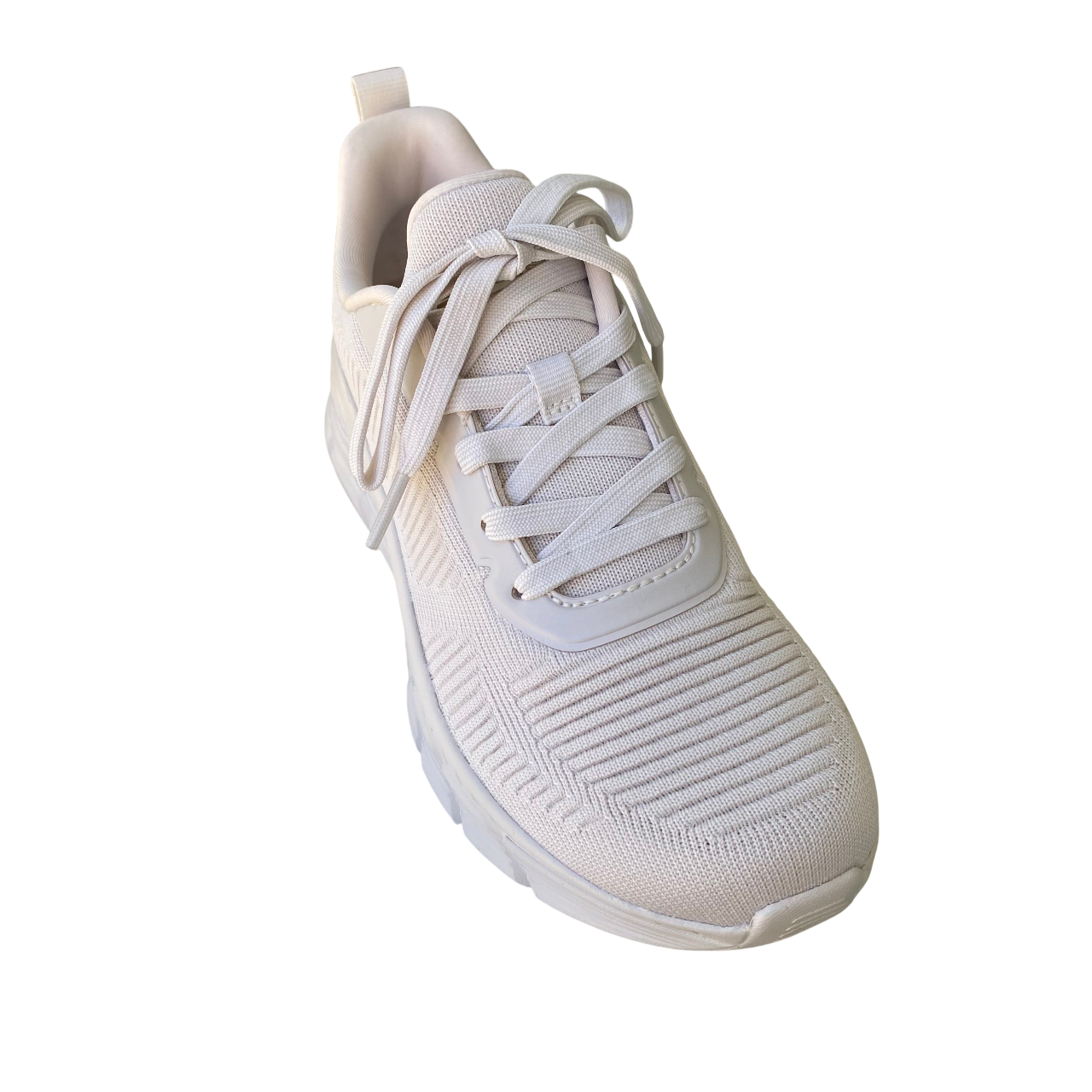 Skechers BOBS Sport B Flex Hi 117385/OFWT - Sneakers Donna con Memory Foam Bianco Sporco