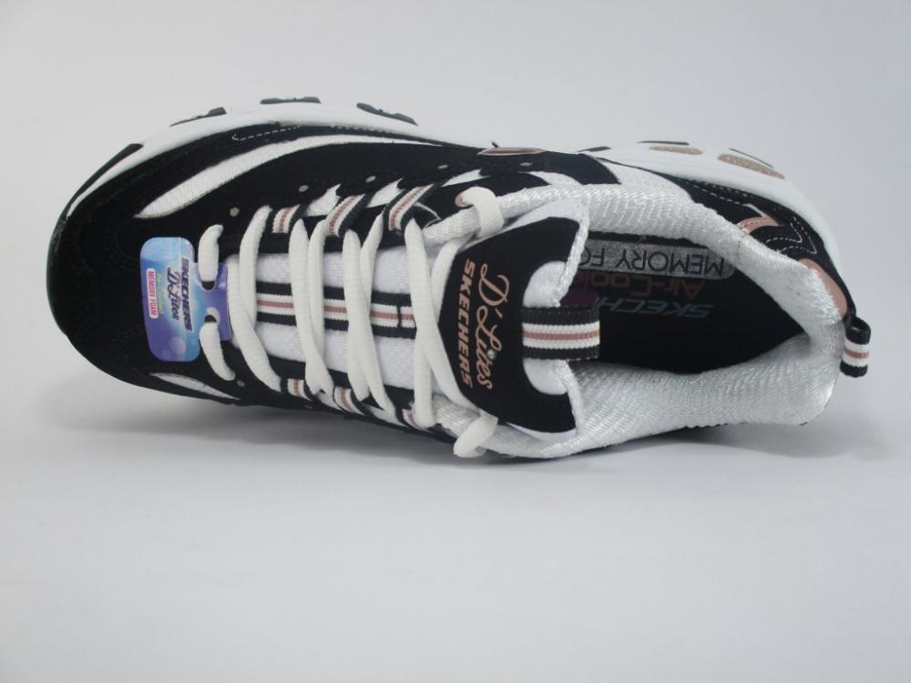 Skechers D'Lites Devoted Fan 13154/BKRG Nero | Sneaker Donna Chunky Memory Foam