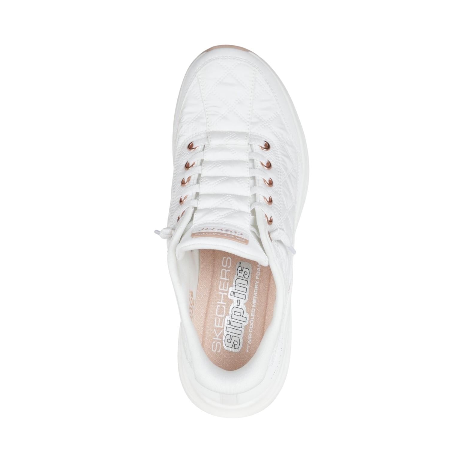 Skechers Slip-ins Contour Foam Lifestyle Sneakers Donna Bianco Rosa Oro - 150413/WTRG