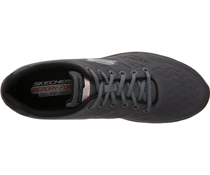 Skechers Synergy Fine Tune 51524 CCBK Scarpe Uomo Nero Grigio - Pelle Premium