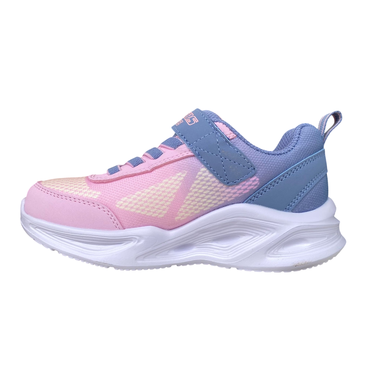 Skechers Sneakers Bambina S-Lights Sola Glow Ombre Deluxe 303714L/GYLP Grigio Rosa