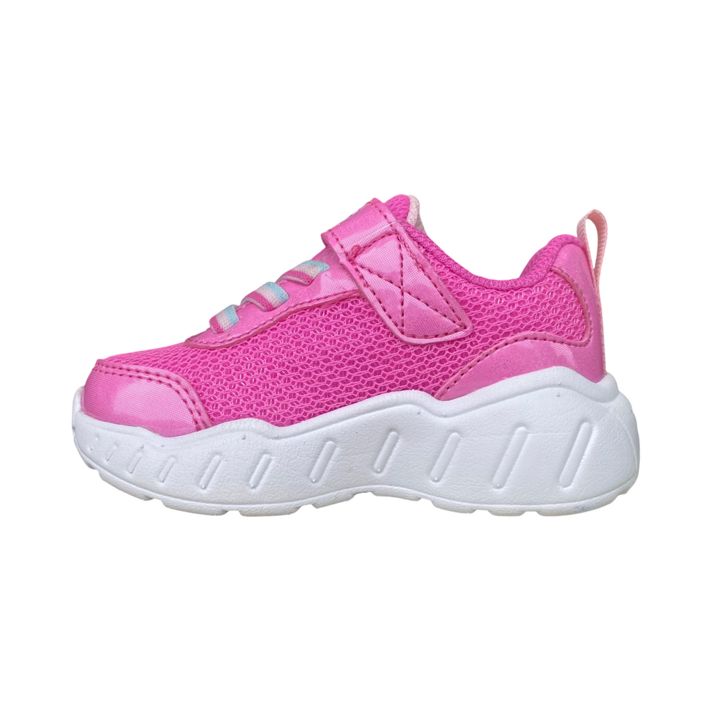Skechers scarpa da ginnastica da bambina con laccio elastico e velcro Play Scene Fun Squad 303158N/PKMT rosa