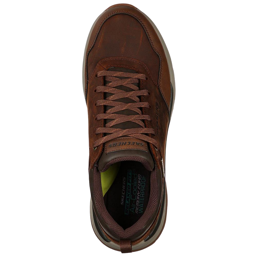 Skechers Sneakers Uomo Benago Hombre 210021-CDB Marrone Impermeabile Memory Foam