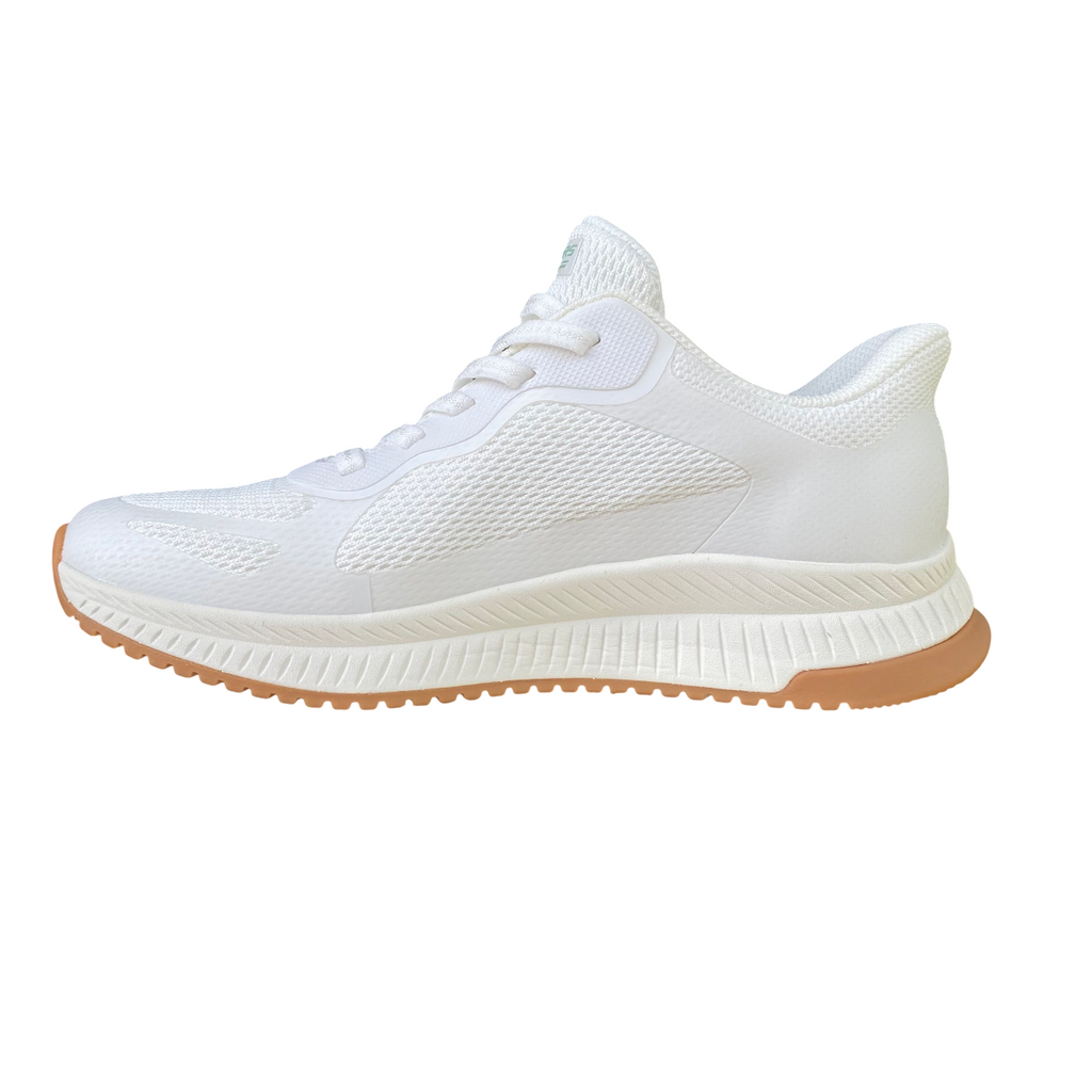 Skechers scarpa sneakersa da donna Slip-ins BOBS Squad 4 Staple Look 117624/WHT bianco