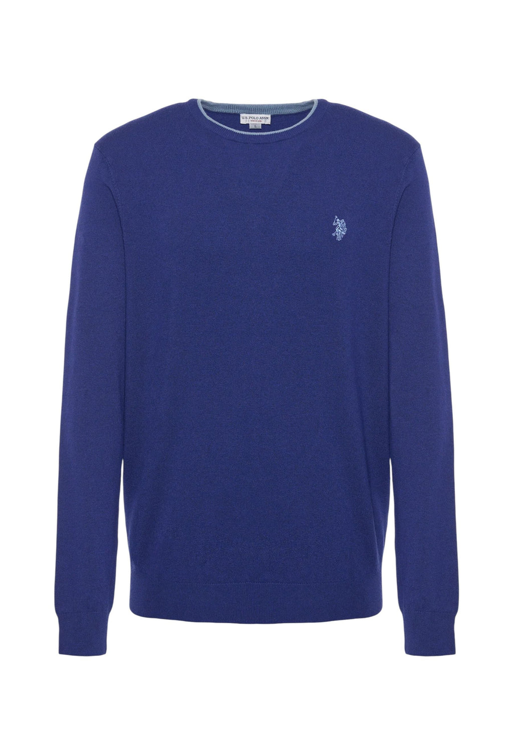 US Polo Assn Maglia Girocollo Uomo Blu Lana Viscosa - US42173007