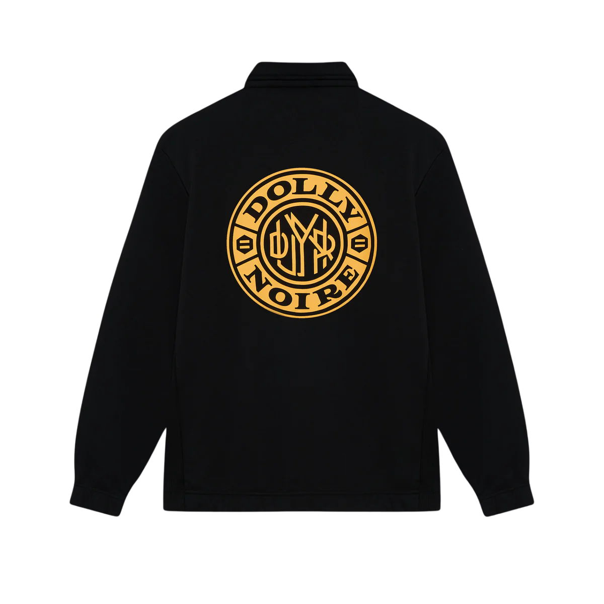 Dolly Noire felpa con cerniera intera Badge Round sw914-gd-01 nero