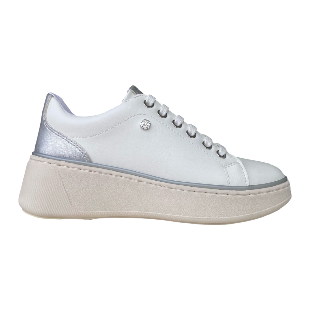 Geox Sneakers Lifestyle Donna Bianco Argento - D55YHA-054AJ-C0007