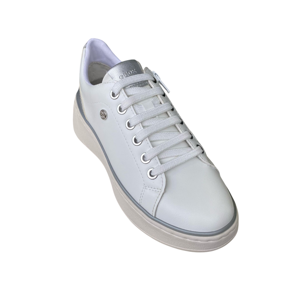 Geox Sneakers Lifestyle Donna Bianco Argento - D55YHA-054AJ-C0007