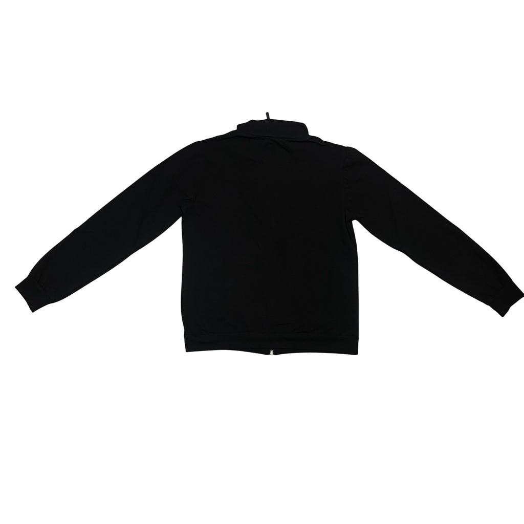 Hangar93 felpa con cerniera intera da donna con scritta piccola strass Z656D NRO02 nero