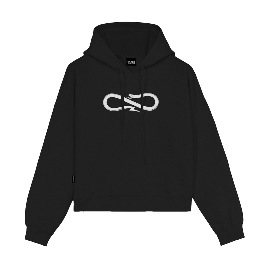 Propaganda felpa corta con cappuccio da donna Logo Classic 25SSPRFE388 nero