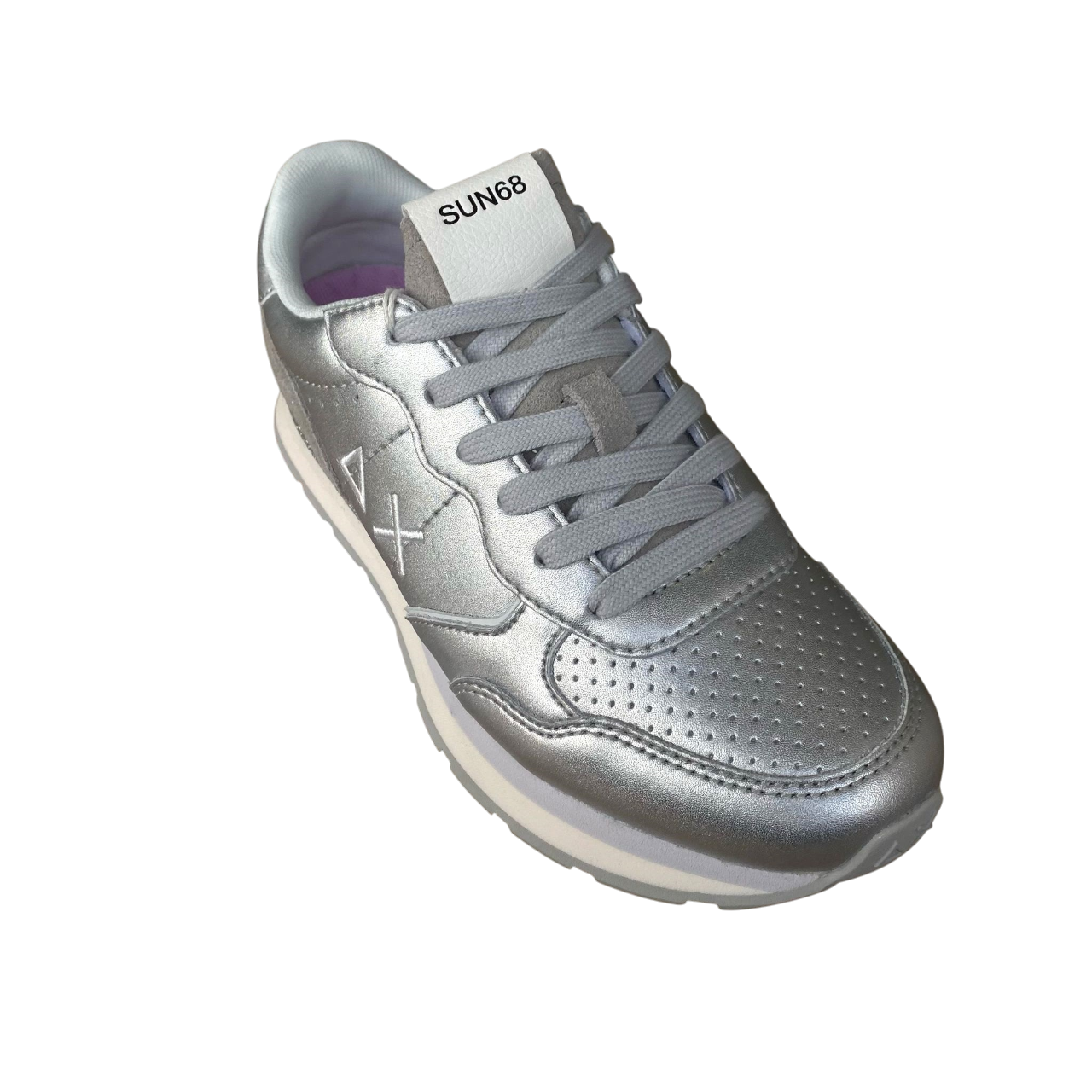 Sun68 scarpa sneaker da ragazza in pelle Big Ally Z35408T 44 argento