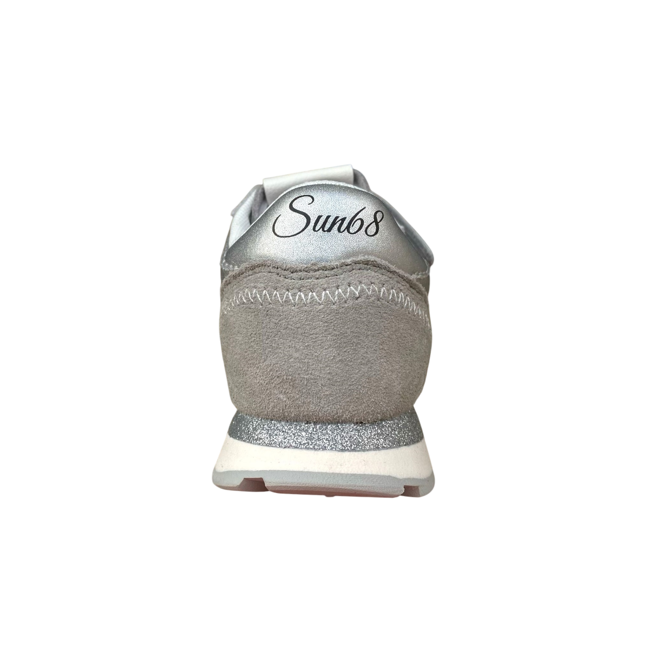 Sun68 scarpa sneakers in pelle con laccio elastico e stappo da bambina Big Ally Z35408K 44 argento
