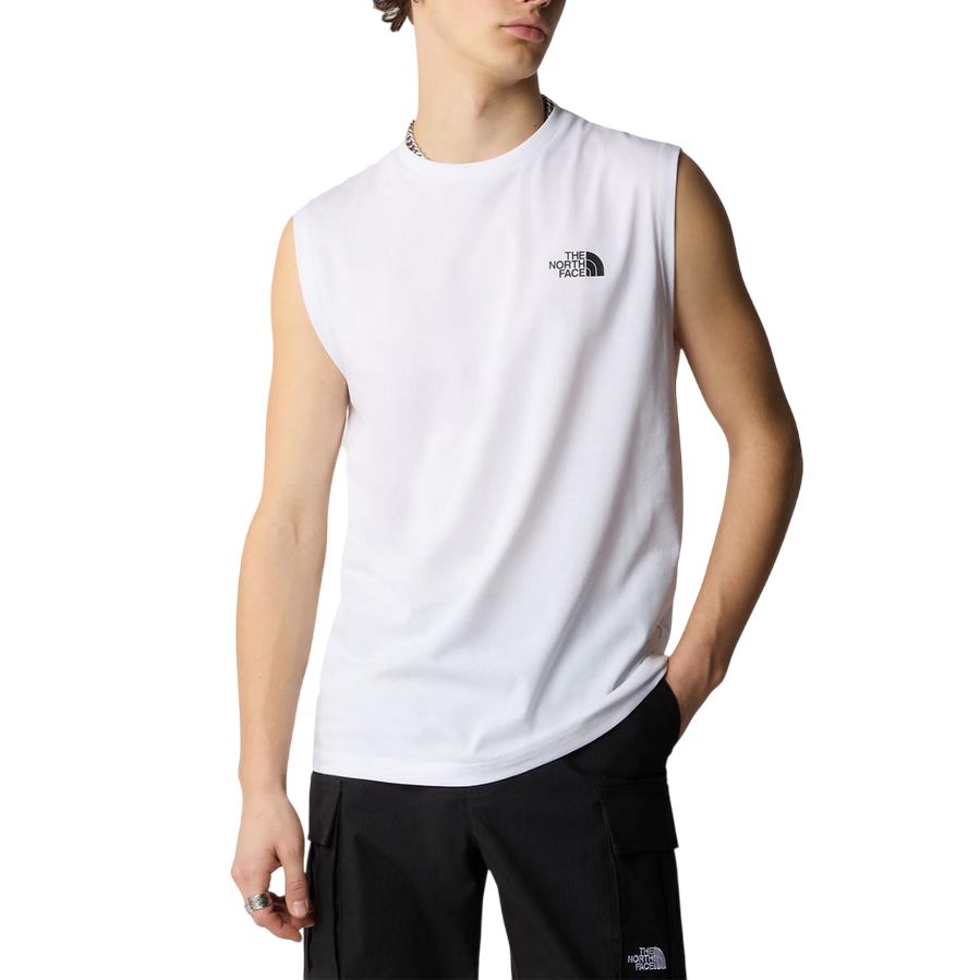 The North Face canotta da uomo Simple Dome NF0A87R3FN4 bianco