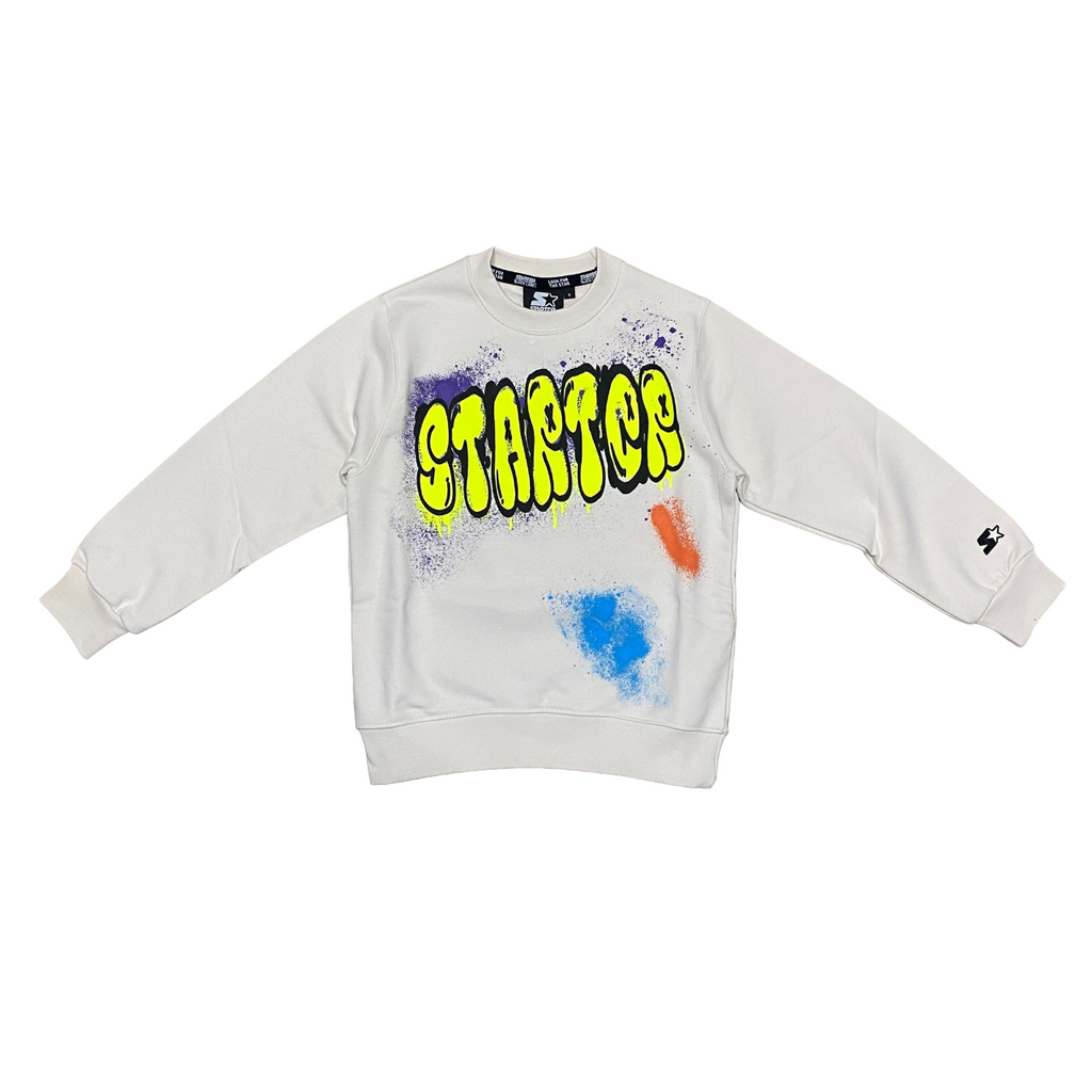 Starter felpa girocollo da ragazzo con stampa 1308 crema