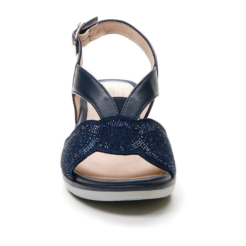 Stonefly Sandalo casual da donna in pelle Vanity III 30 219076 100 Blu
