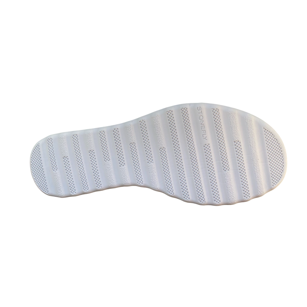 Stonefly sandalo da donna in pelle laminata con zeppa Parky 31 222407 100 blu