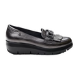 Stonefly mocassino da donna in pelle Plume 13 Lamoinated 218215 Z41 carbone