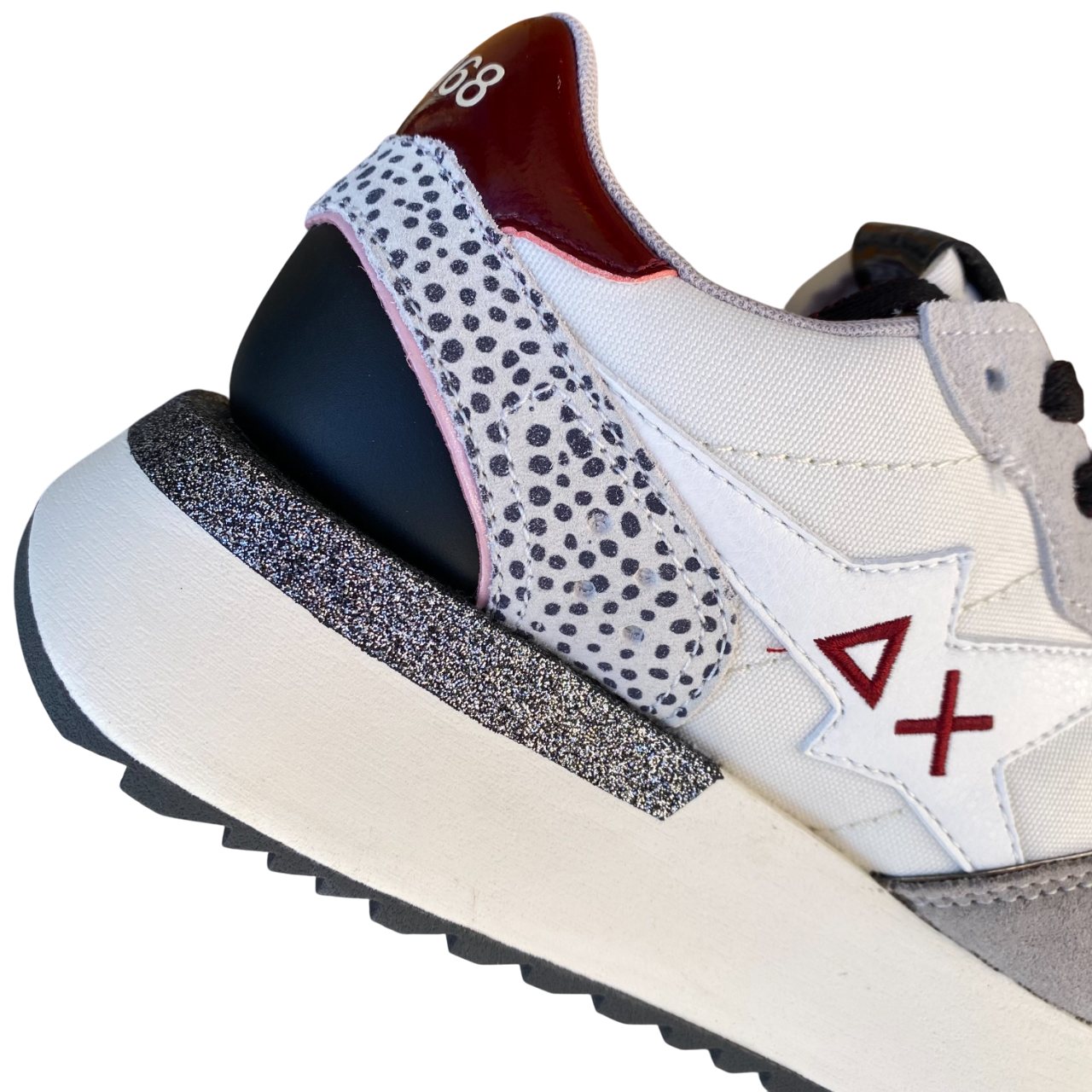 Sun68 – Sneaker Big Stargirl Donna in Nylon e Suede Bianco Panna Animalier | Dettagli Fashion, Stile Running e Comfort Metropolitano