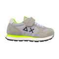 Sun68 scarpa sneakers da bambino con strappo e laccio elastico Tom Fluo Z35302K 06 grigio chiaro