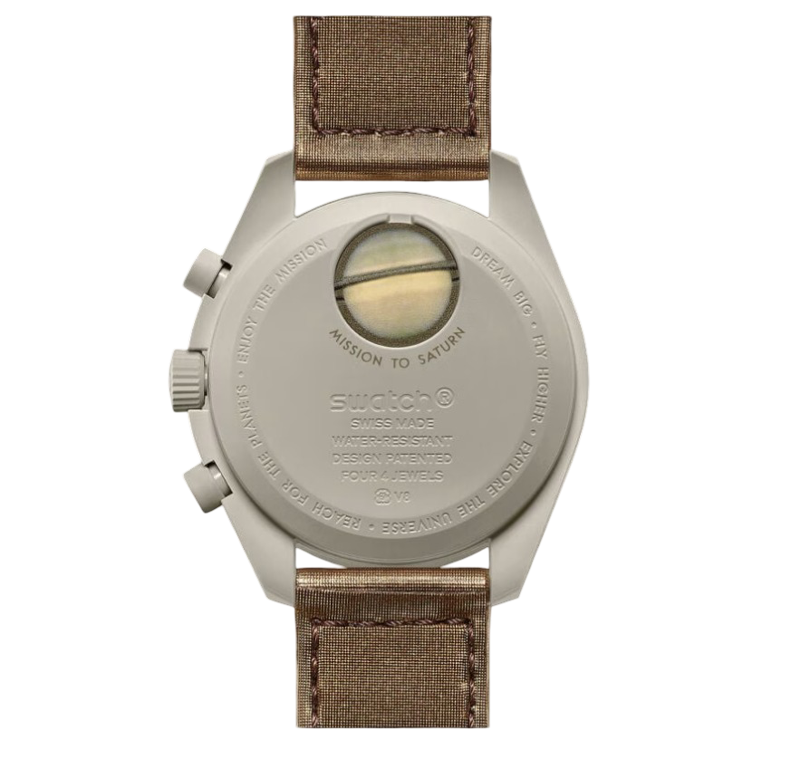Swatch x Omega MoonSwatch Mission to Saturn SO33T100 – Cronografo quarzo Bioceramic 42mm beige/taupe