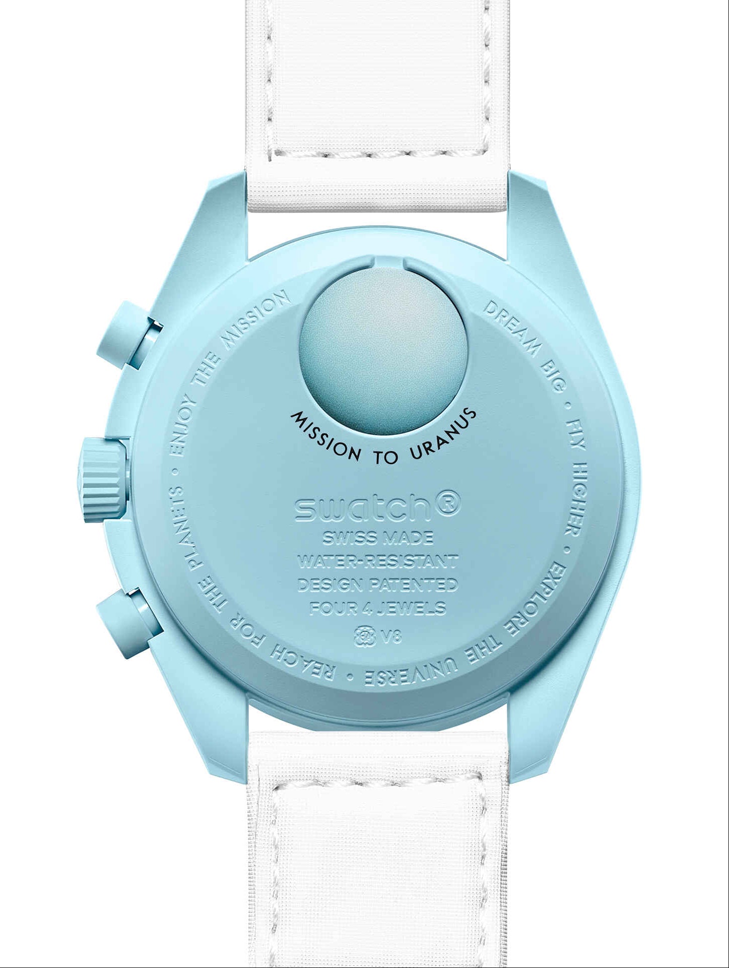 Swatch x Omega MoonSwatch Mission to Uranus SO33L100 – Cronografo quarzo Bioceramic 42mm azzurro/bianco