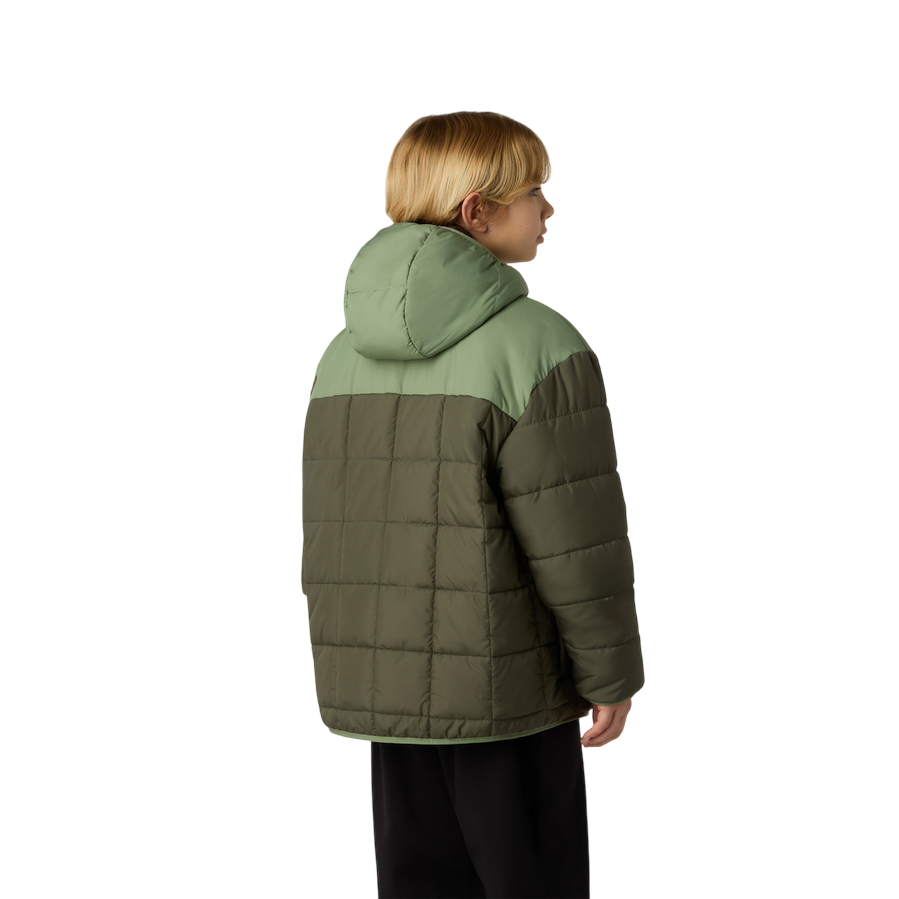 The North Face - Giacca Reversibile Ragazzo Shasta NF0A88TPC8I1 Verde/Grigio