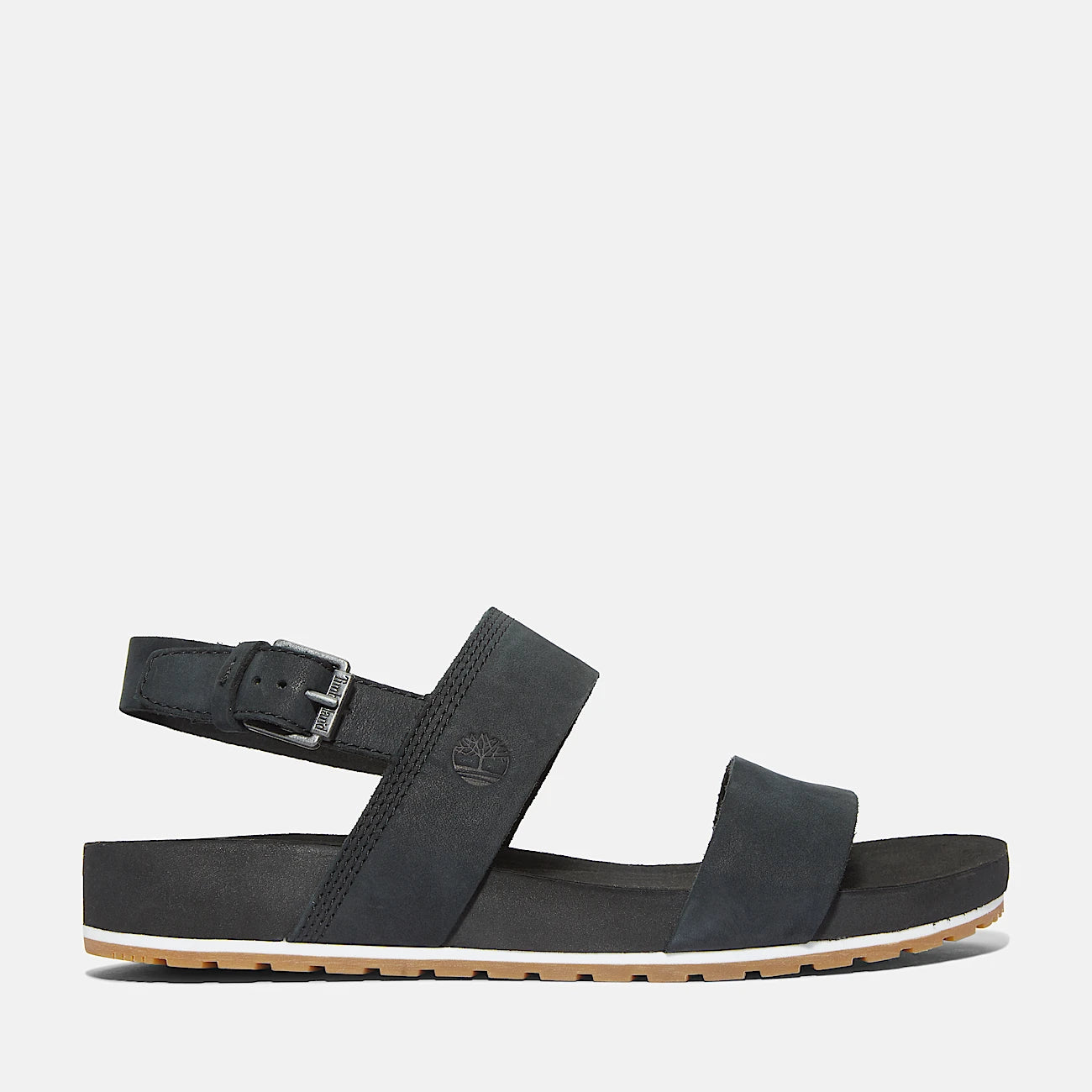 Timberland Malibu Waves Sandalo Donna Nero Cinturino Posteriore Pelle OrthoLite - TB0A2AT9001