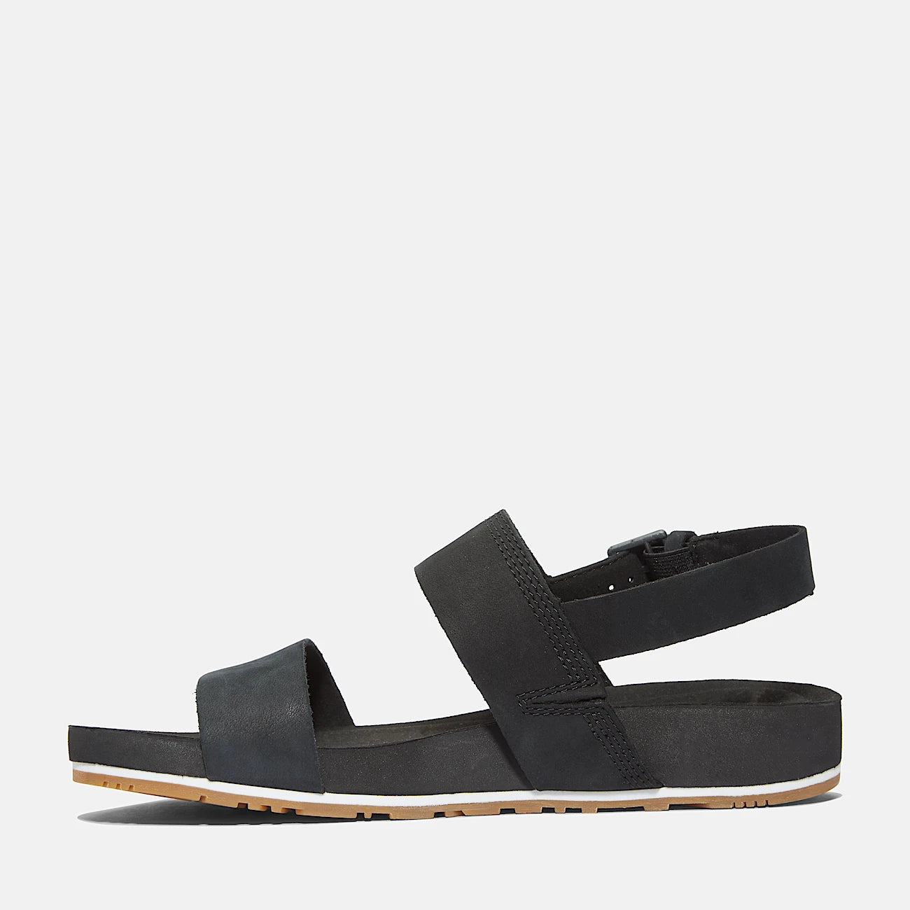 Timberland Malibu Waves Sandalo Donna Nero Cinturino Posteriore Pelle OrthoLite - TB0A2AT9001