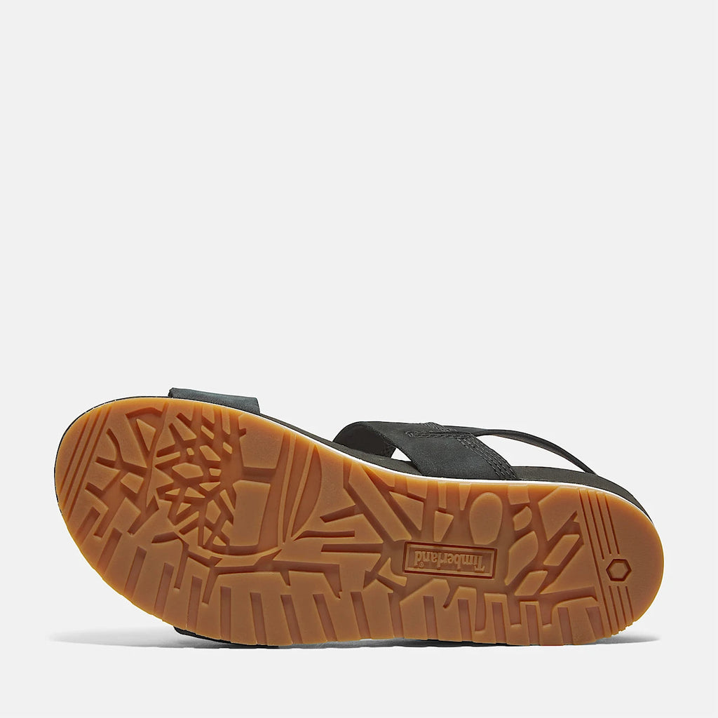 Timberland Malibu Waves Sandalo Donna Nero Cinturino Posteriore Pelle OrthoLite - TB0A2AT9001
