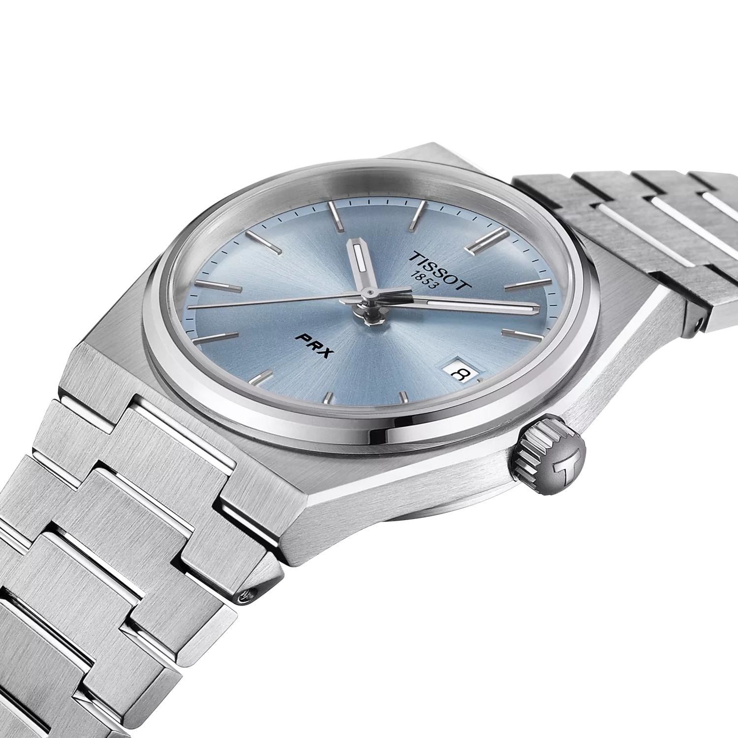 Tissot PRX 35mm – Orologio Quarzo Swiss Made, Quadrante Azzurro Ghiaccio, Acciaio, Ref. T137.210.11.351.00