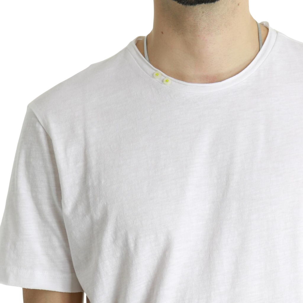 Trez maglia manica corta in cotone fiammato TOPO6-JSB3 M49044 101 bianco