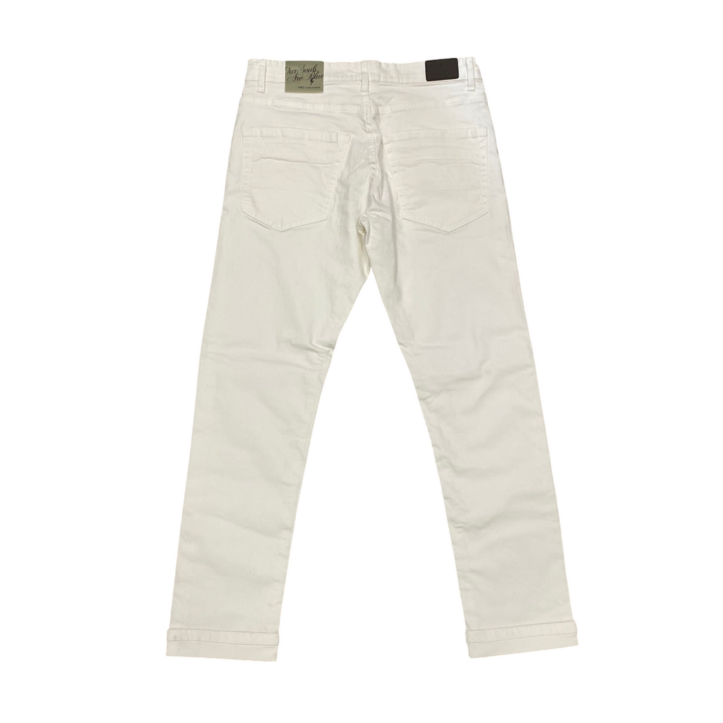 Trez pantalone 5 tasche da uomo BEER-BULL2 M48684 109 bianco
