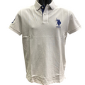 U.S.Polo Assn. Polo manica corta da uomo in cotone piquet con retrocollo a contrasto Kory US41197004 100 bianco