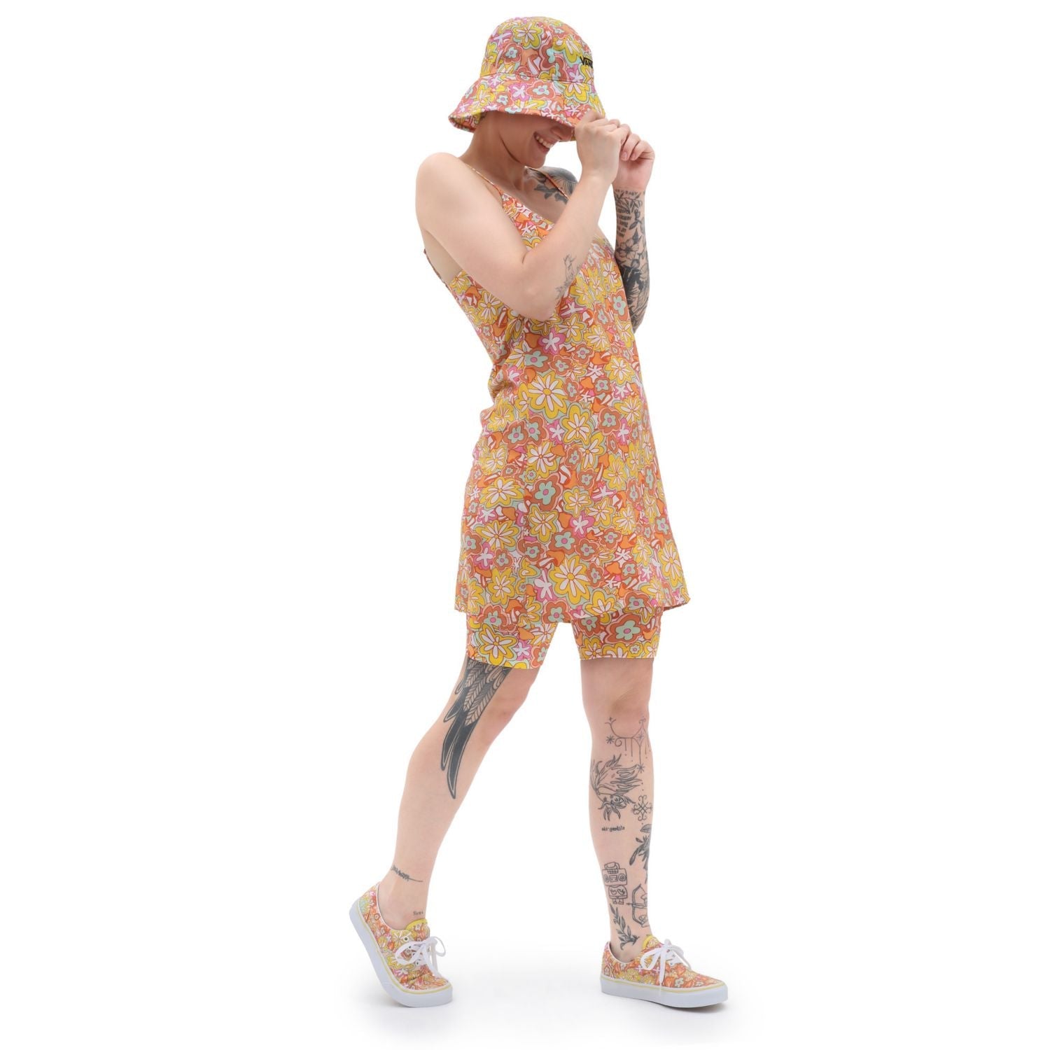 Vans Vestitino da ragazza Resort Floral S VN00046NBM51 giallo arancio