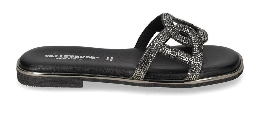 Valleverde Ciabatta Donna Nera Slip-On Leggera Comfort - 32030