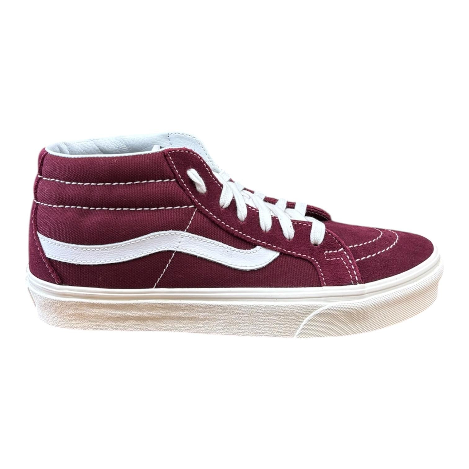 Vans Sk8-Mid Reissue VN0A3MV8U8M Pelle bordeaux-bianco