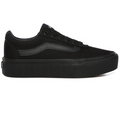 Vans scarpa sneakers con zeppa da donna in canvas Ward VN0A3TLC1861 nero