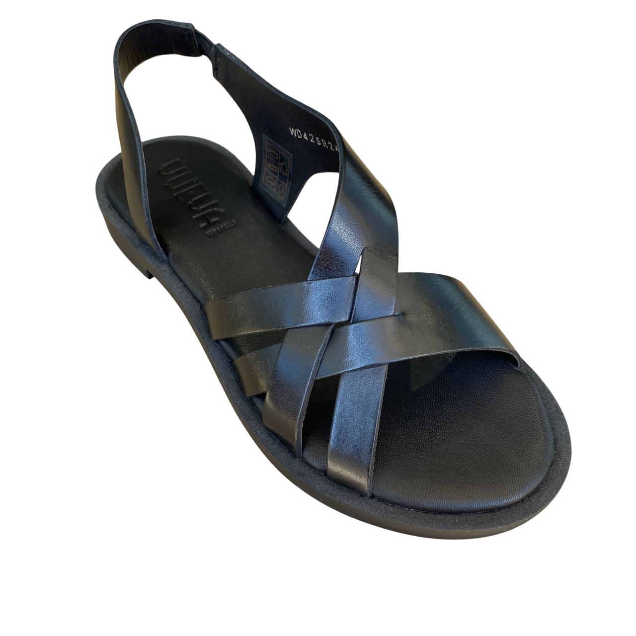 Vueva Sandalo Donna Tacco Basso WD-425R24 BLK Nero Elegante